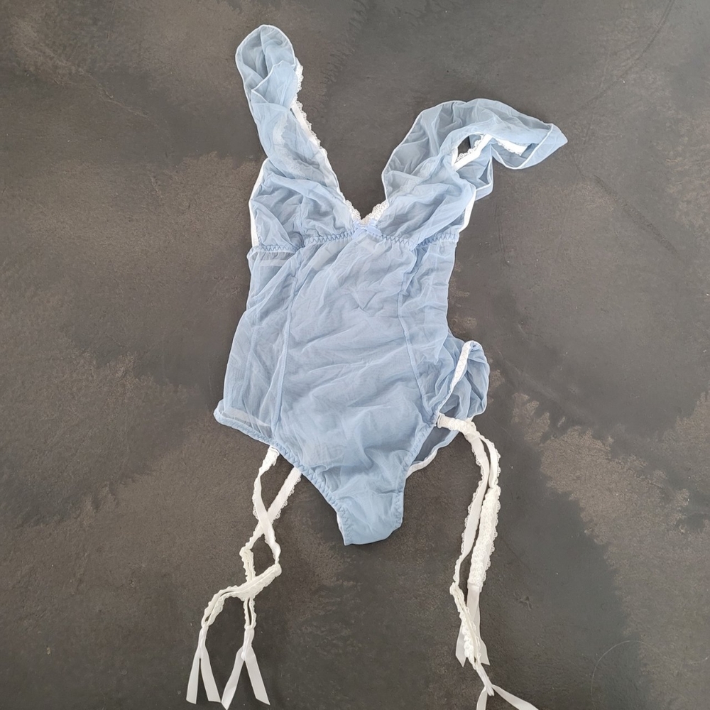 Babydoll garter bodysuit